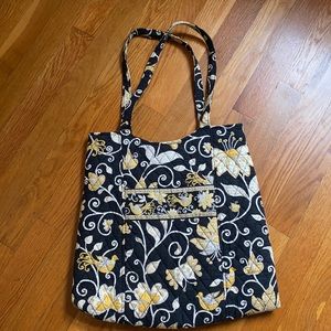 Black and yellow Vera Bradley tote